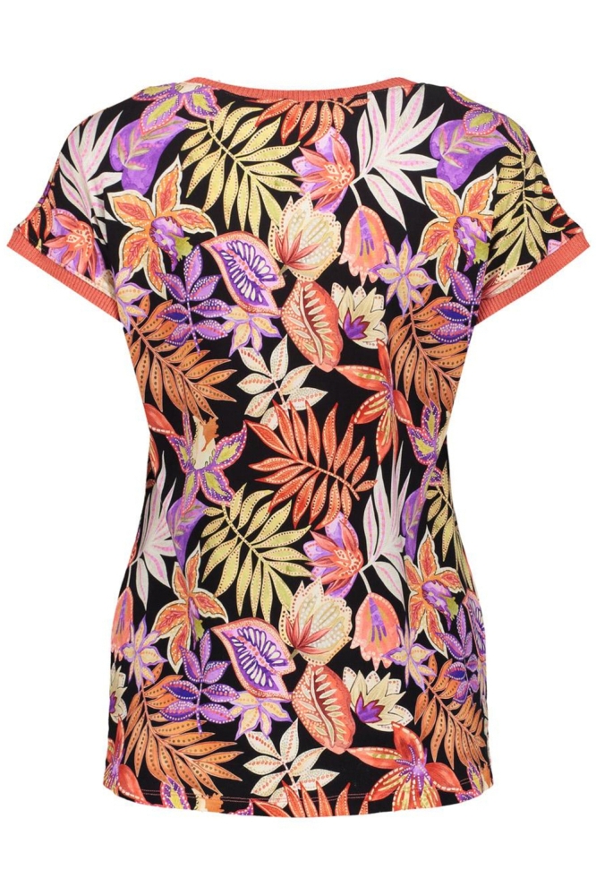 SARAH T SHIRT MET PRINT 52135 60 Pr.01 Coral/Purple